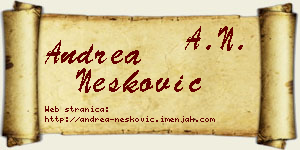 Andrea Nešković vizit kartica